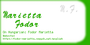 marietta fodor business card